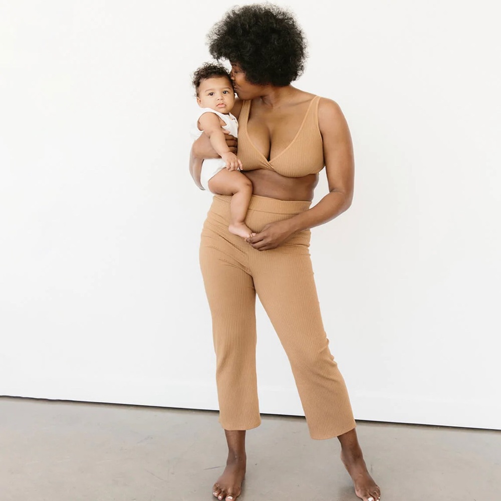 Women's Tan Cropped Pants